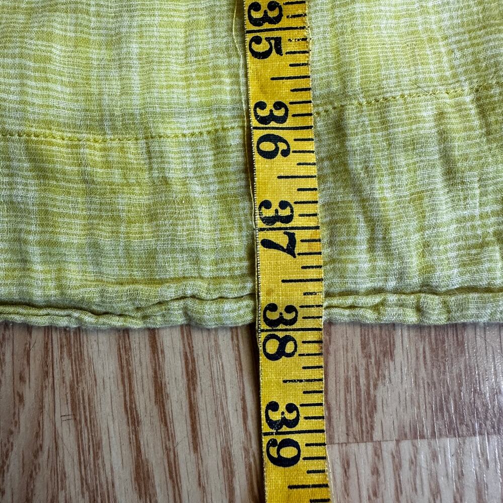 Mare Di Latte Yellow Gauze Cotton Tunic Dress Beach Cover Up Boho - Picture 7 of 10